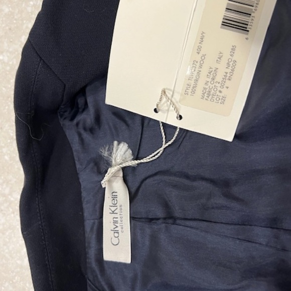 Vintage Calvin Klein Collection Blue womens blazer, NWT. - Picture 9 of 11